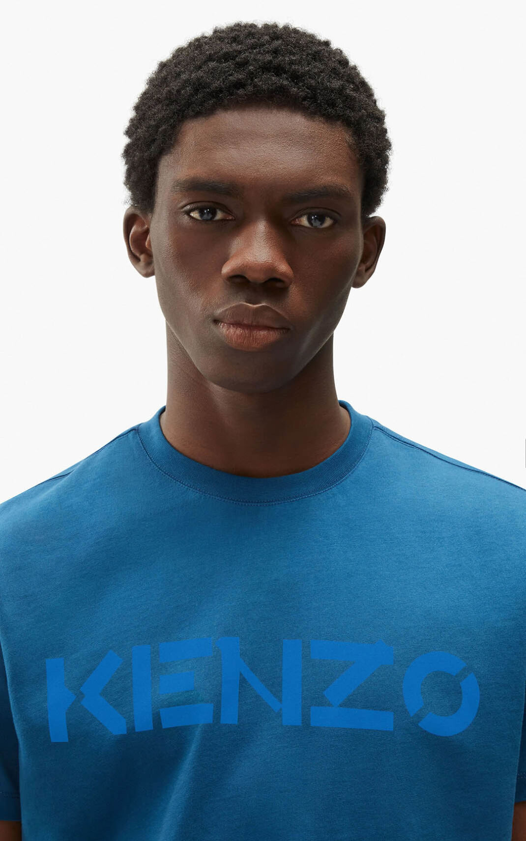 Camiseta Kenzo Logo Masculino - Azuis | 472QNMDBP
